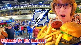 Eating a Burger at Benchmark International Arena During a Tampa Bay Lightning Game at Portside Grill