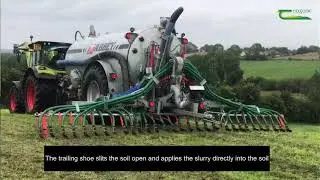 Low emission slurry spreading methods