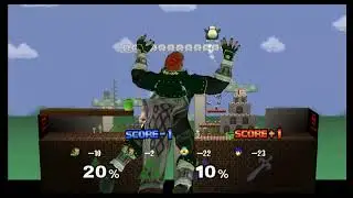 Super Smash Bros Melee - UltraGanons vs Shiek & Roy no TAS