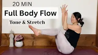 20 Min Full Body Flowㅣ Intermediate Vinyasa Yoga for Tone & Stretch