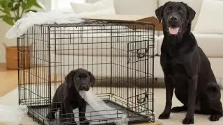 Dog Cage/Crate Unboxing With Removable Plastic Tray #dogcage #unboxing#petlover #review #viral #pets