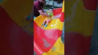 his first ride#shorts #garden #slid#love #new #baby #ride #happy #enjoy #color #excitement