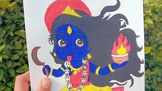 Beautiful Maa Kali Drawing | Cute Maa Kali Drawing |💙