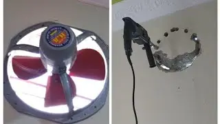 How we install Exhaust fan in kitchen | Straight Wall Fitting 