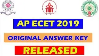 AP ECET 2019 || ORIGINAL KEY released 2019 || BSD TELUGU TECH