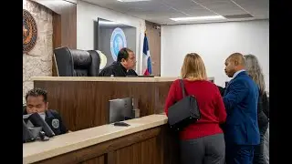 Judge Israel Garcia during a Court session in Houston, Texas