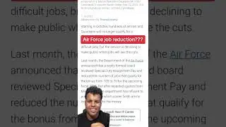 #greenscreen Air Force Job reduction #veteran #military #gonzotx #army #navy #marines #airforce #spa