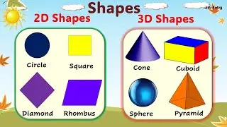 Shapes | 2D and 3D Shapes | 2d Shapes | 3D Shapes | Learn Shapes - Kids Entry