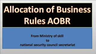 (AOBR) from Ministry of skill to national security council secretariat