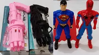 Gatling bubble gun unboxing & testing, electric bubble gun , toy gun, spider man review  #hfdtoys