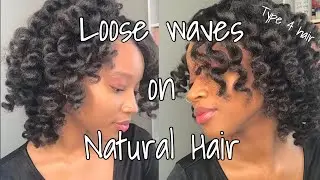 Creating Loose Waves with Bantu Knots | Blow Dried Natural Hair