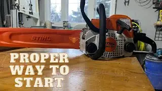 Правильный запуск бензопилы Stihl (ms 170)