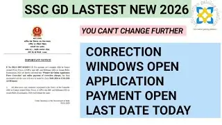 CORRECTION WINDOWS OPEN LAST DATE TODAY|| PAYMENT DATE RELEASED LAST DATE||