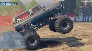 High Volts Gaming - Spintires Mods K5 Blazer Monster Truck Doing Wheelies