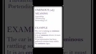 #44 #ominous #learn #word a #day #ielts #ieltsvocabulary #shorts
