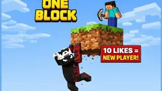 ONE BLOCK SURVIVAL: 10 LIKES = 1 NEW PLAYER! 😱 (Day 1)