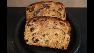 Sourdough 100% Whole Wheat Cinnamon Raisin Bread