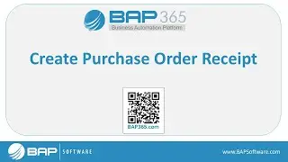BAP365 Tutorial: Create Purchase Order Receipt