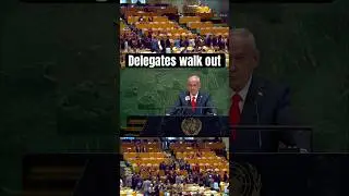 World Rejects Netanyahu at UN, Delegates Walk Out #unga80 #ytshorts #UNWalkout #trending