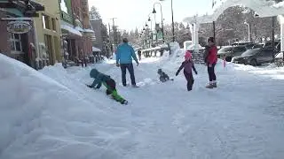 Snow day! Sights and sounds in Downtown Bend&rsquo;s own winter wonderland