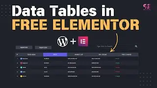 How to Create Data Tables in Elementor - FREE Method 2025