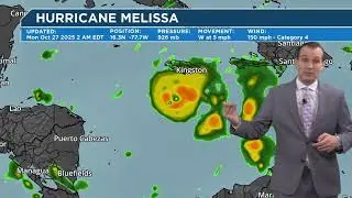 CalaWeather Storm Update: Hurricane Melissa LAST UPDATED 5am Oct 27