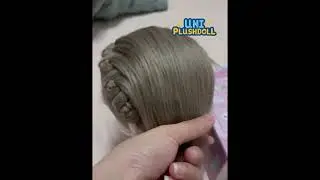 Uni Plush Doll 20cm Cotton Doll Hair Care Tutorial  :Tie a cute heart - shaped chignon hairstyle.
