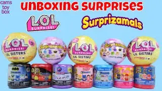 LOL Lil Sisters 3 Surprizamals 6 Mashems Fashems Toy Surprises Unboxing Kids Fun