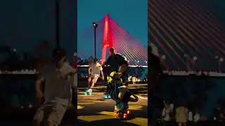 3in1 SurfScooter Wheel Glow Effect, Skating on the street at night is very eye-catching