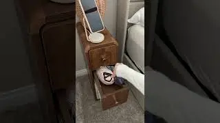 Bathroom storage turned bedroom storage cabinet