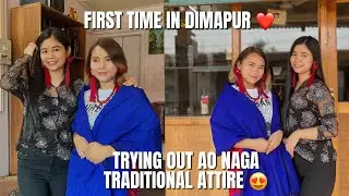 ARUNACHAL GIRL WEARING NAGA TRADITIONAL FIRST TIME IN DIMAPUR NAGALAND WITH @TiapongTzudir LOCAL MARKET
