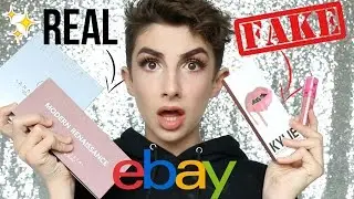 Testing Real Makeup vs. eBay Fakes (All Under &pound;7!) | Kylie, Anastasia etc
