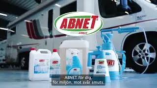Tv&auml;tta husbil och husvagn, inv&auml;ndigt och utv&auml;ndigt med ABNET.