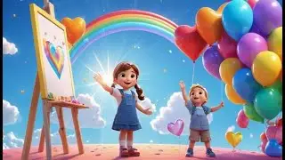Polly Panda Draws a Heart | Sweet Art Song for Toddlers | Cute Nursery Rhyme