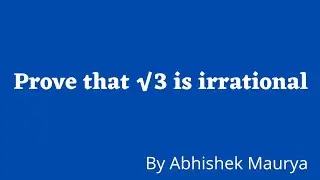 prove that √3 is irrational #realnumber #ncert