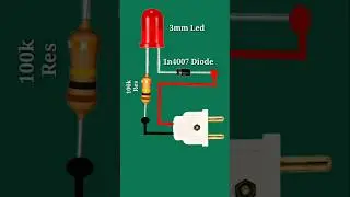 3MM Led in 230v, ac || 230v,ac to 3mm led kese chalaye || 230vlot to convort 3volt || #shorts