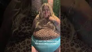 Dinner don't pay the bills babe 🤷#ssbbw #bbw #fatbelly