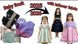 Beautiful & Stylish Baby Frock Design from Extra Fabric | Leftover Lace Baby Frock Cutting Stitching