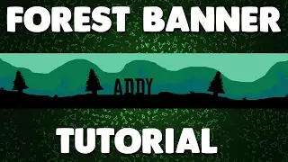 FOREST BANNER SPEED ART TUTORIAL HOW TO EASY QUICK SIMPLE PHOTOSHOP!