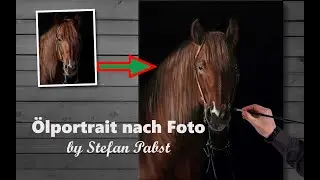 Realistische &Ouml;lmalerei eines Pferdeportraits 🎨🐴