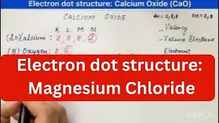 MgCl2:Chemical formula and electron dot structure of Magnesium chloride ? #electrondotstructure