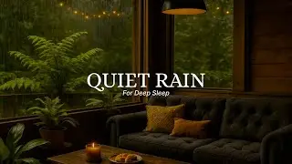 Cozy Rainy Living Room | Soft Ambient Music for Deep Sleep