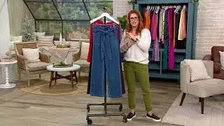 Candace Cameron Bure Pacific Denim Paperbag Waist Jeans on QVC