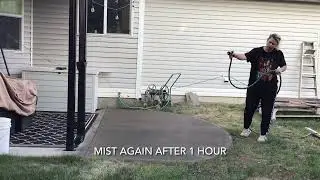 How To - Curved Concrete Slab Prep and DRY POUR Time-Lapse DIY