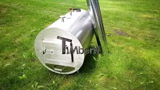 Runder Au&szlig;enofen f&uuml;r die Badetonnen | Ext&eacute;rieur po&ecirc;le en acier inoxydable pour bains [Mod&egrave;le rond]