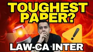 Toughest exam of law?? CA Inter