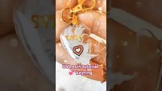 Valentine's day 💘 heart key ring keychain from UV resin tutorial #אפוקסי #resin #diy #valentinesday