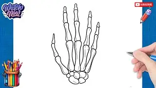 How to draw Skeleton Hand - Skeleton Hand Drawing Ideas