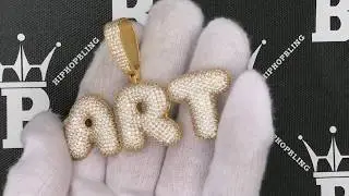ART Custom Name Pendant | Hip Hop Bubble Letters | Personalized Name Jewelry