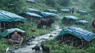 This is Himalayan Village || During the Heavy Rainy Season |Daily Activities People in Village Life